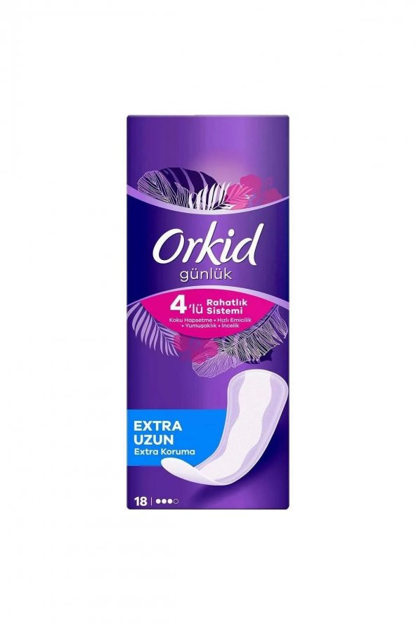 Orkid Günlük Ped Tekli Extra Uzun 18Li 8128