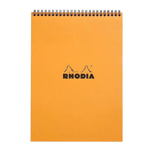 Rhodia Basics A4 Üstten Spiralli 80yp Çizgili Bloknot Turuncu / 18501