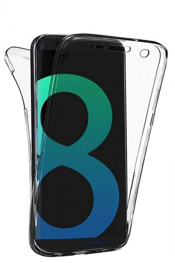 Samsung Galaxy S8 Plus Kılıf 360 Tam Koruma Şeffaf Kapak Enjoy