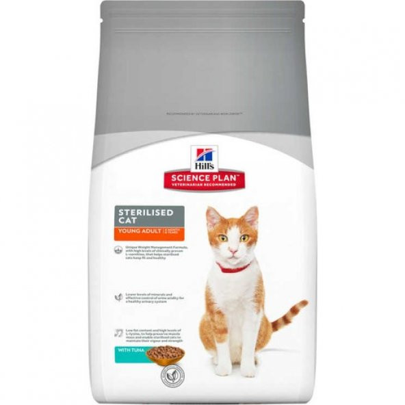 Hills Science Plan Ton Balıklı Kısırlaştırılmış Yetişkin Kedi Maması 1,5 Kg (Young Adult Sterilised Cat with Tuna)
