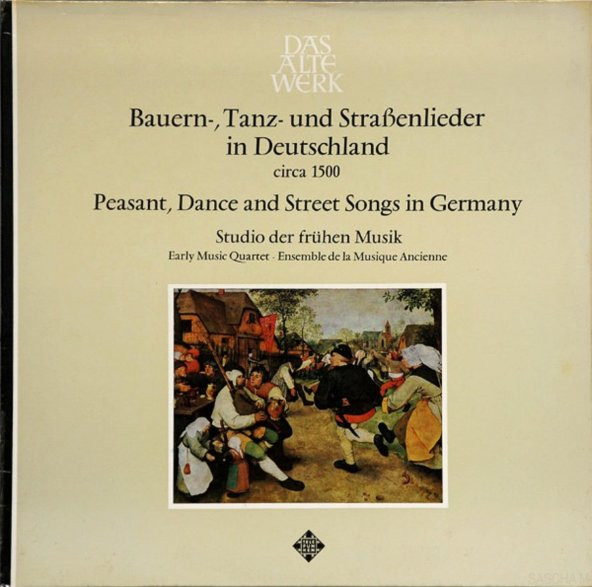 Bauern-, Tanz- Und Straßenlieder In Deutschland Um 1500 yılı Album-Cover Klasik - Plak alithestereo