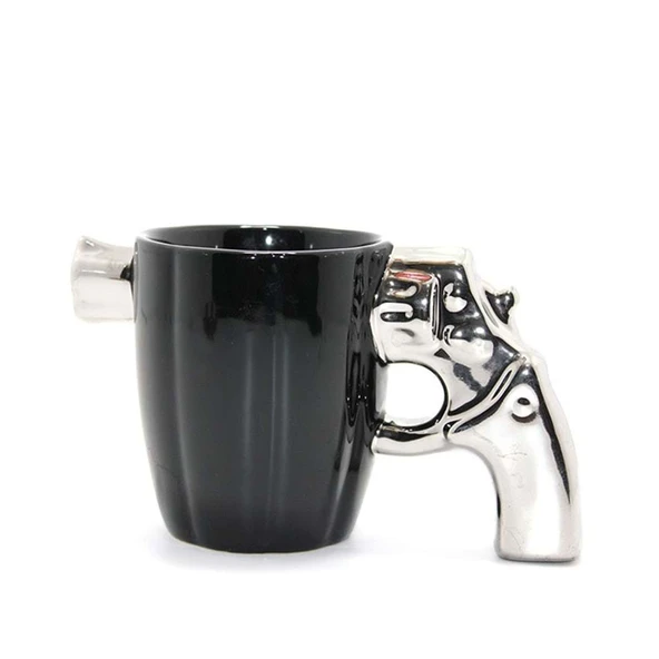 Porselen Silahlı Kupa Bardak Alk1189 Dekoratif Hediyelik - 2