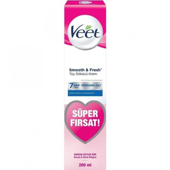 Veet Tüy Dökücü Krem 200 ml Hassas Ciltler Için Bacak ve Vücut Bölgesi