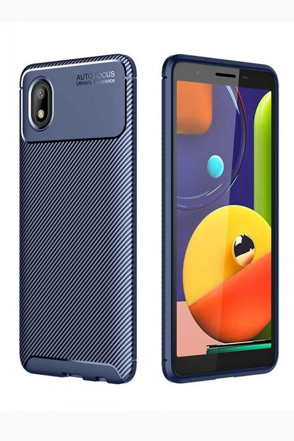 Samsung Galaxy A01 Core Kılıf Silikon İnce Karbon Lüx