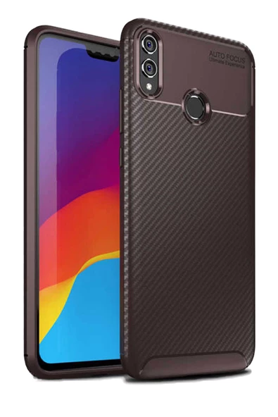 Huawei Honor 8X Kılıf Silikon İnce Karbon Lüx - Resim 2