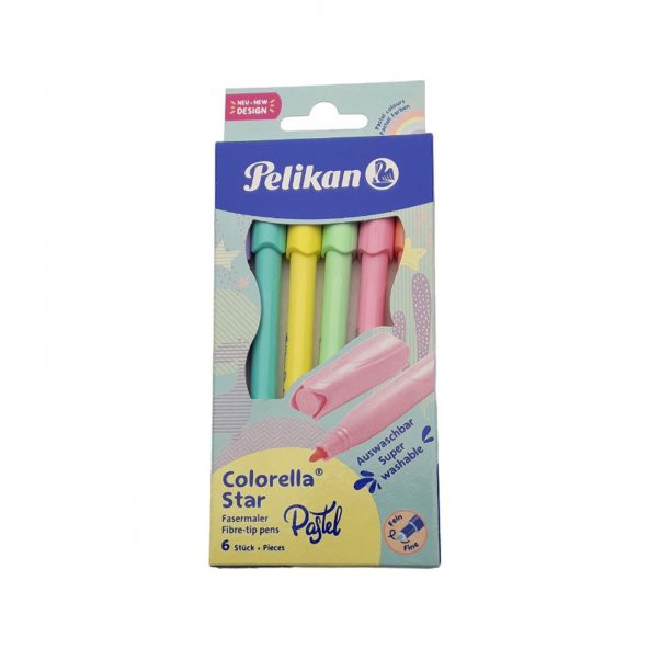 Pelikan Keçeli Kalem Colorella Pastel 6 Renk Keçeli Kalem