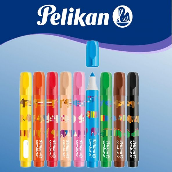 Pelikan Keçeli Kalem Combino Super Jumbo 9 Renk Keçeli Kalem - Resim 3