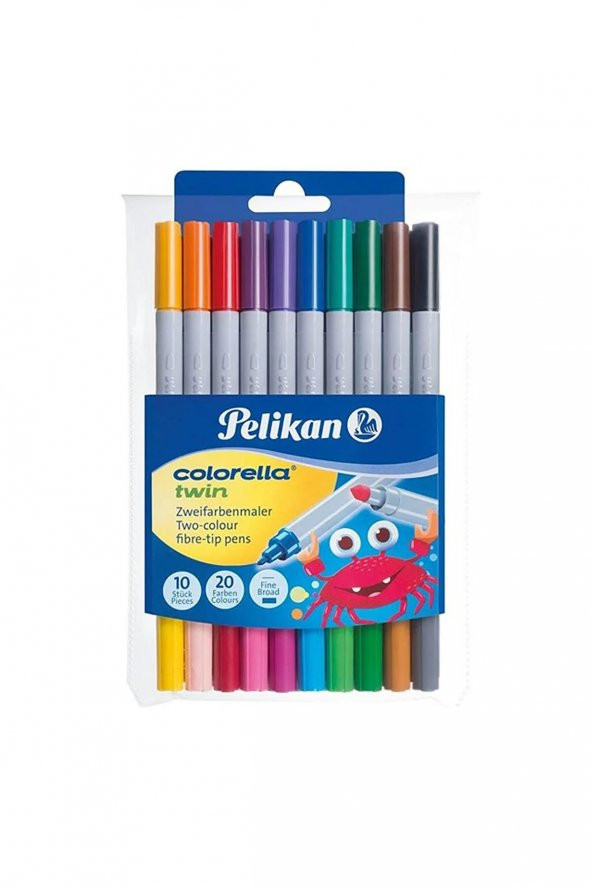 Pelikan Keçeli Kalem Colorella Çift Uçlu 10 Lu 20 Renk Keçeli Kalem