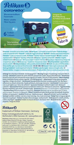 Pelikan Keçeli Kalem Colorella Suda Çözünür 6 Lı - Resim 3