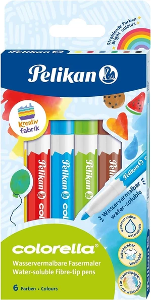 Pelikan Keçeli Kalem Colorella Suda Çözünür 6 Lı