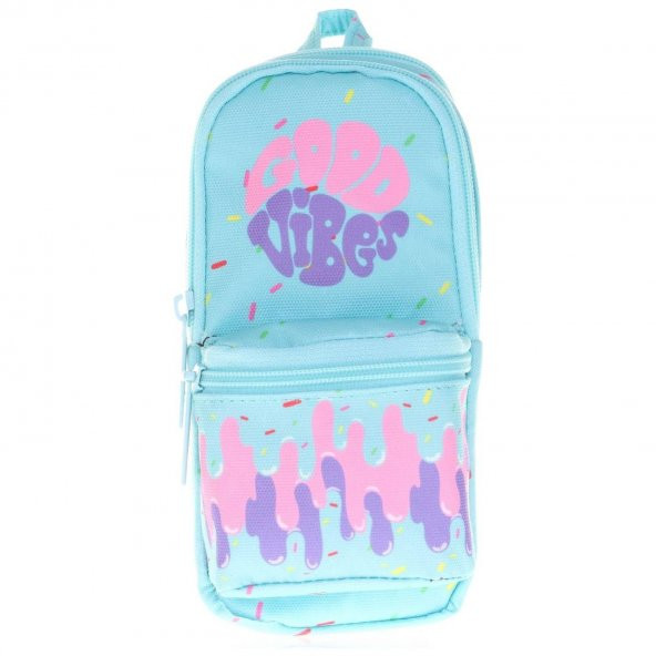 Kaukko Kalem Çantası Layer Junior Bag Good Vibes Üç Bölmeli Kalem Çantası - 2
