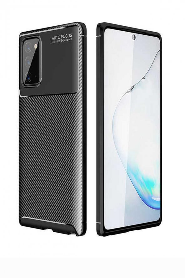 Samsung Galaxy Note 20 Kılıf Silikon İnce Karbon Lüx