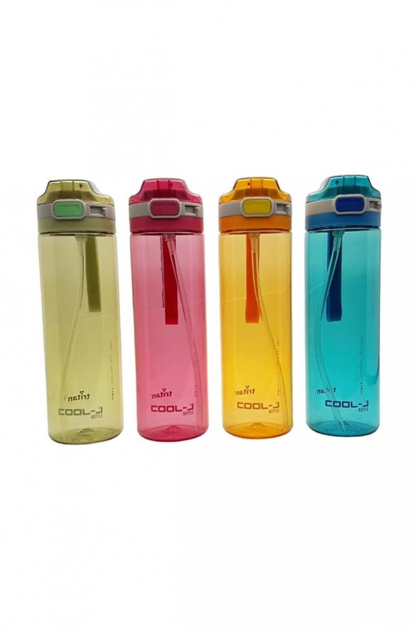 Gıpta Matara Pipetli 600 ML Tritan Suluk (Karışık Renk 1 Adet)