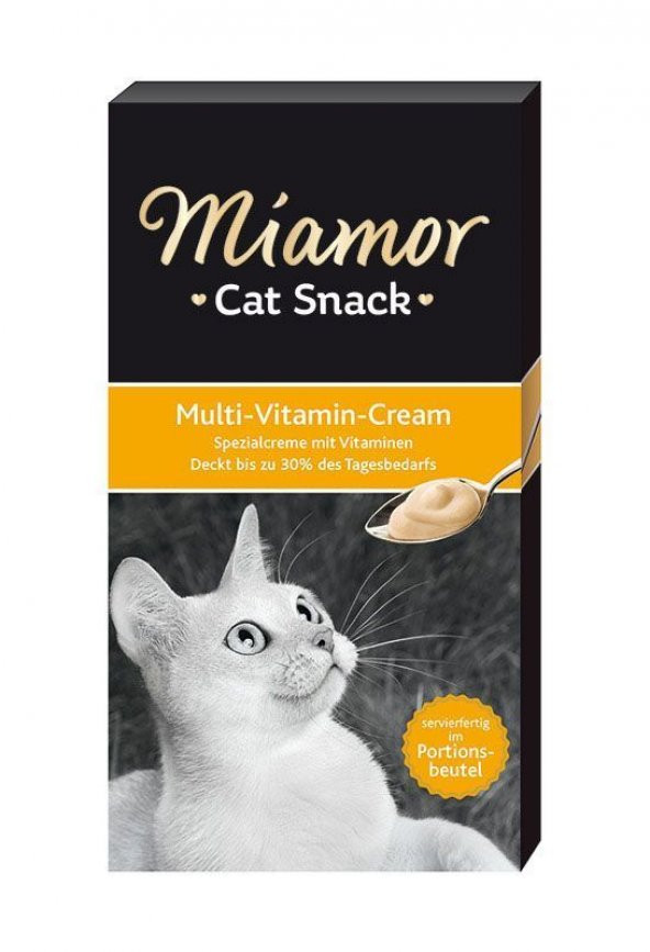 Miamor Cream Multi Vitaminli Kedi Ödülü  6 x 15 gr