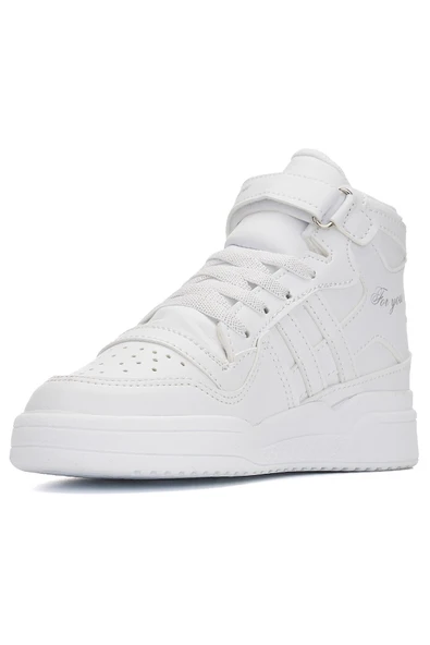 Günlük Kız Erkek Çocuk Sneaker Cırtlı Lastik Bağcıklı Hafif Desenli Taban Basketbol Ayakkabısı 105 - 5