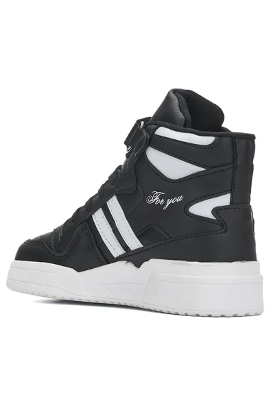 Günlük Kız Erkek Çocuk Sneaker Cırtlı Lastik Bağcıklı Hafif Desenli Taban Basketbol Ayakkabısı 105 - 3