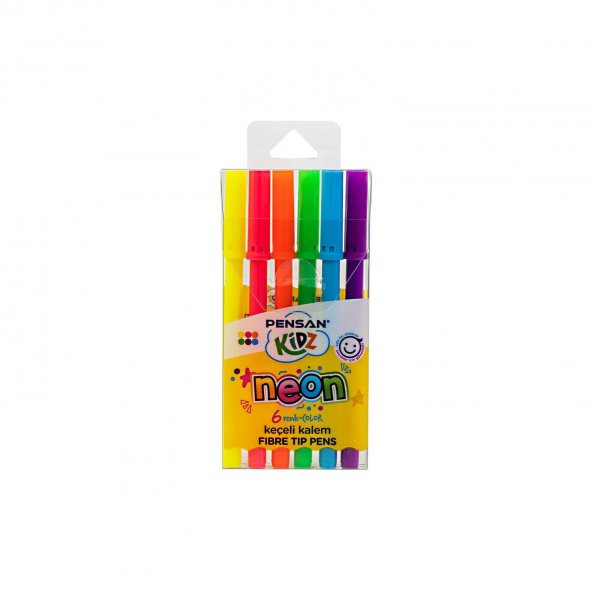 Pensan Kidz Keçeli Kalem 6 Renk Neon Keçeli Kalem