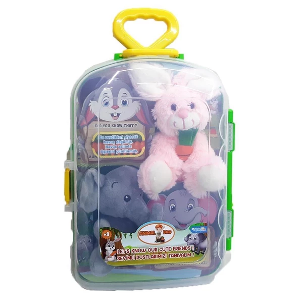Asya Oyuncak Bavul Peluş Hayvan 37 cm Peluş (Karışık 1 Adet)