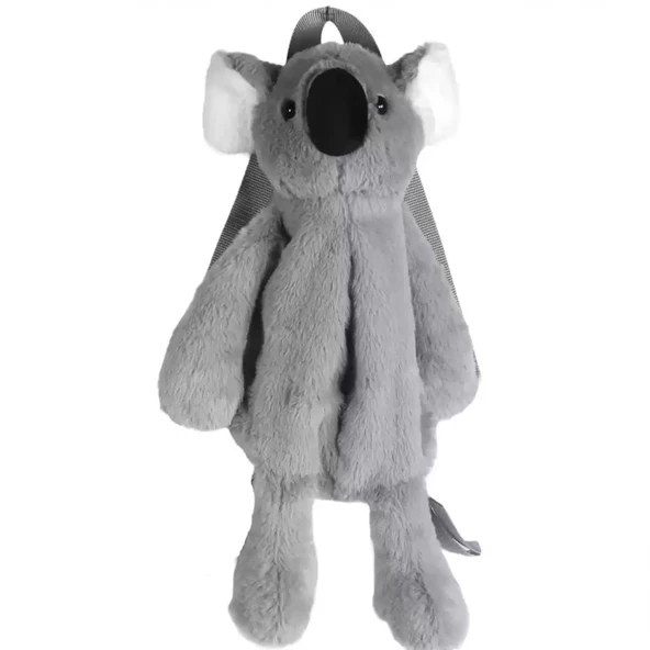 Dada Peluş Çanta Koala Gri 45 Cm Koala Figürlü Peluş Askılı Çanta