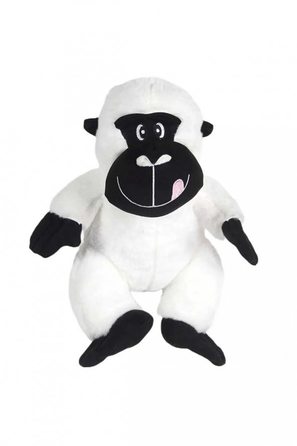 Dada Peluş Oyuncak Goril Beyaz 34 Cm Peluş Goril Uyku Arkadaşı