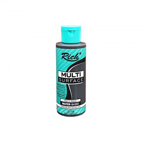 Rich Multi Surface Her Yüzey Için Akrilik Boya 120 CC Antrasit Akrilik Boya