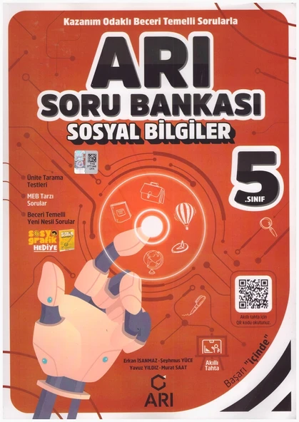 ARI 5.SINIF SOSYAL SORU BANKASI+GRAFİK ürün görseli 1