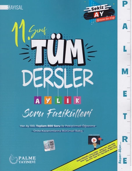 PALME 11.SINIF TÜM DERSLER AYLIK SORU FAS.-SAYISAL