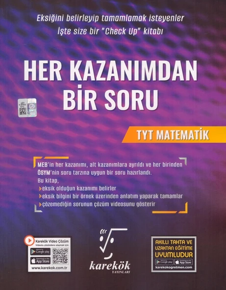 KAREKÖK TYT HER KAZANIMDAN BİR SORU MATEMATİK ürün görseli