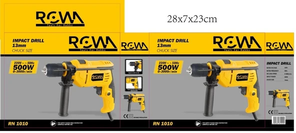 Rown RN1010 500 Watt Darbeli Matkap - Resim 2