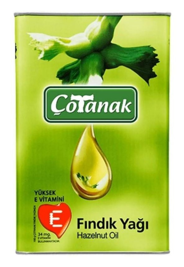 Çotanak Fındık Yağı 3lt Teneke