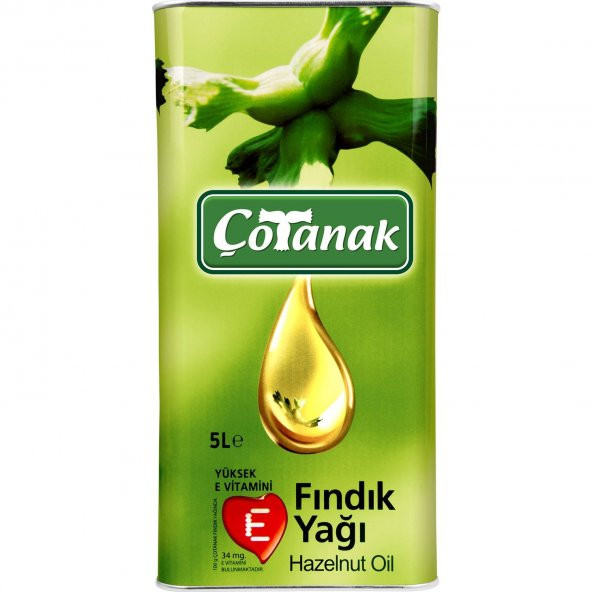 Çotanak Fındık Yağı 5lt Teneke