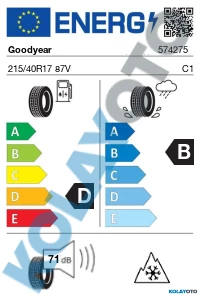 Goodyear UltraGrip Performance + 215/40R17 87V XL (Kış) (2023)
