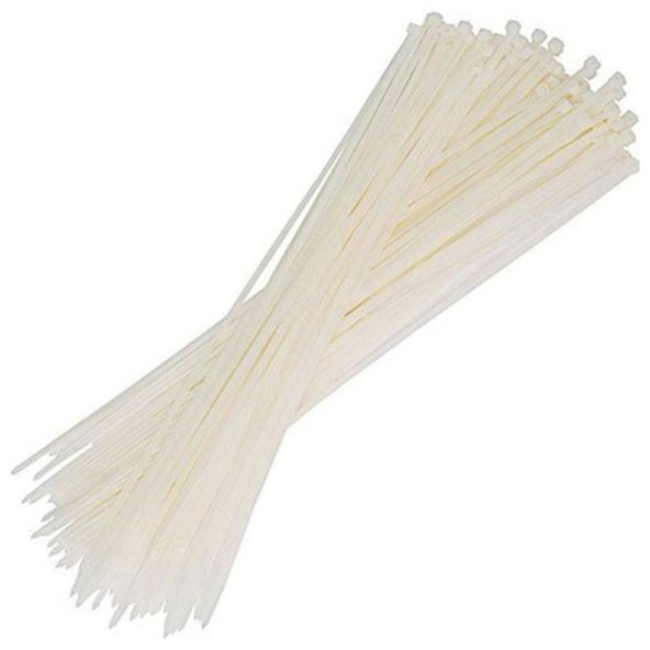 Powermaster 25 Cm 3.6 Mm Beyaz Kablo Bağı 100lü Paket