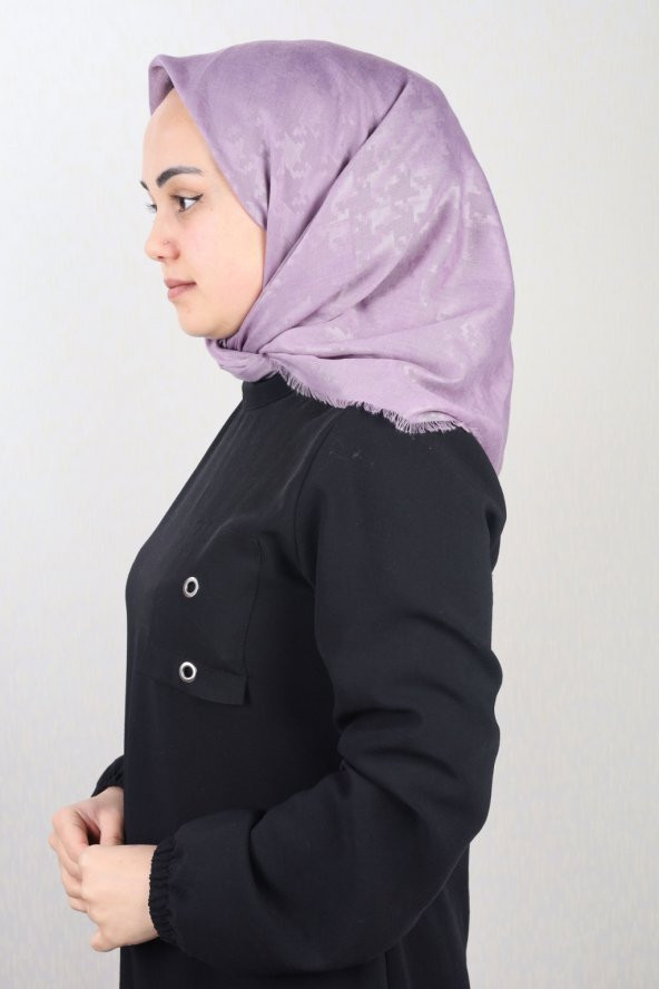 Bonjela Düz Renk Jakarlı Pamuk Eşarp - Desen-04 - Renk-27 -89