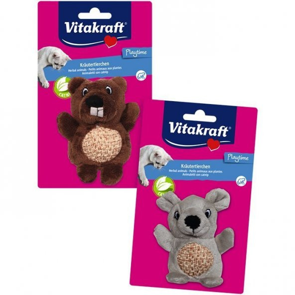 Vitakraft Catnipli Kokulu Ayıcık Peluş Kedi Oyuncağı