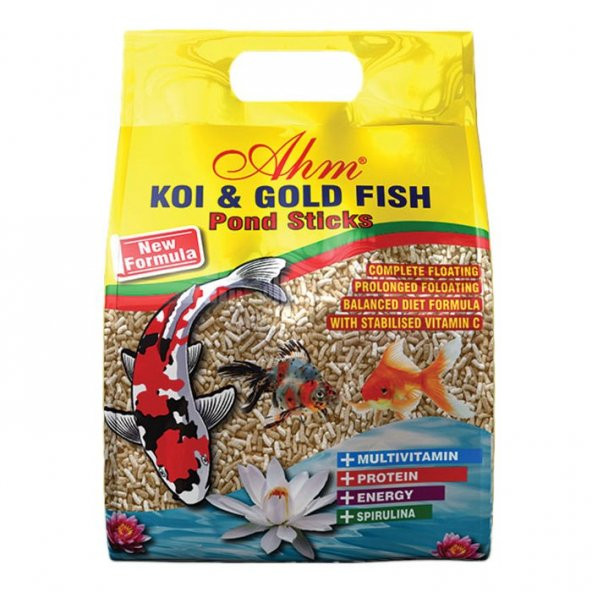 Ahm Koi Gold Fish Natural Sticks 1Kg