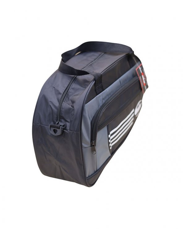 Mkm 301 Seyahat Tipi Küçük Boy Cepli Çanta - Siyah-Gri -89