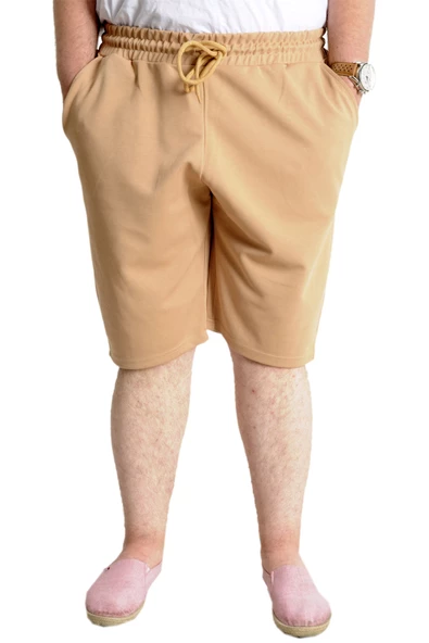 Mode XL Büyük Beden Erkek Şort INTERLOK 23515 Bej ürün görseli