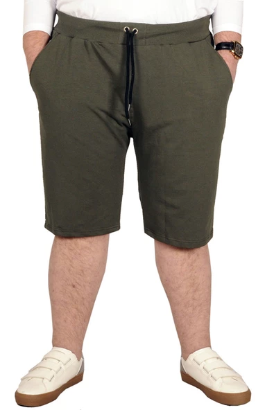 Mode XL Büyük Beden Erkek Kapri Straight Basic 20500 Haki - Resim 5