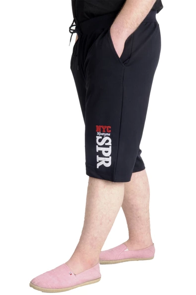 Mode XL Büyük Beden Erkek Kapri NYC 23507 Lacivert - 2