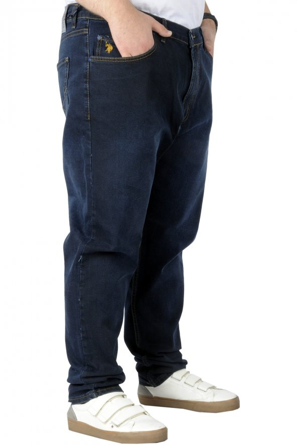 Mode XL Büyük Beden Erkek Kot Pantolon Klasik 5Cep Marwel 22922 Blueblack - 2
