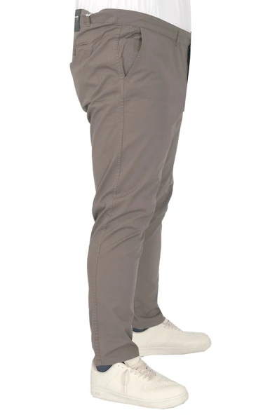 Mode XL Büyük Beden Erkek Pantolon Keten Milano 20850 Haki - 10