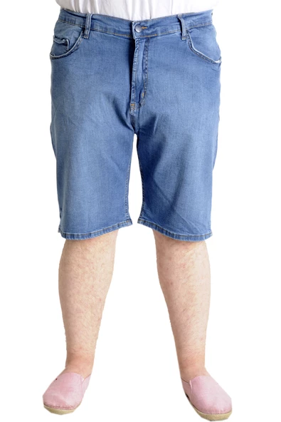 Mode XL Büyük Beden Erkek Kot Şort NEW ARMINA BLUE 23805 Mavi ürün görseli