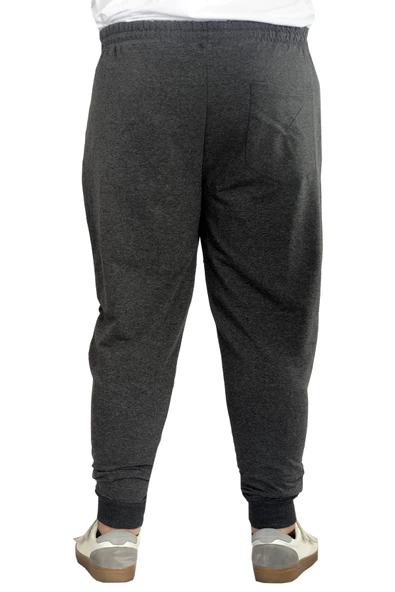 Mode XL Büyük Beden Eşofman Altı DarPaça  Zippered 22501 Antramelanj - Resim 3