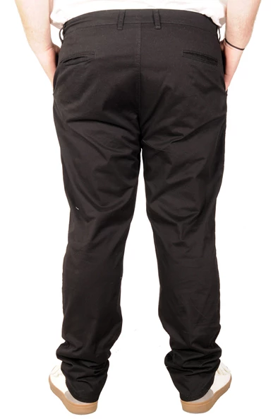 Mode XL Büyük Beden Erkek Pantolon Keten Milano  20850 Siyah - 5