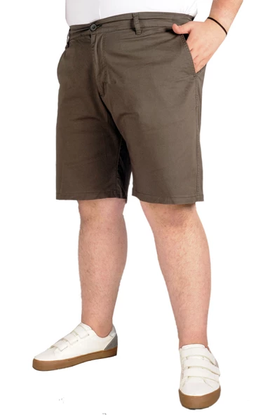 Mode XL Büyük Beden Erkek Kapri Yancep Nice Classic 21402 Haki - 5