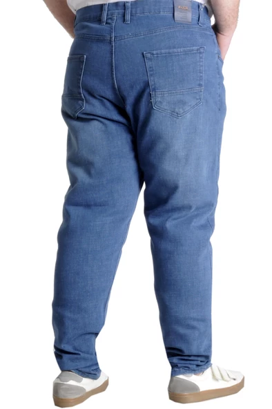 Mode XL Büyük Beden Erkek Kot Pantolon MARWEL NOCHE BLUE 22940K Mavi - 4