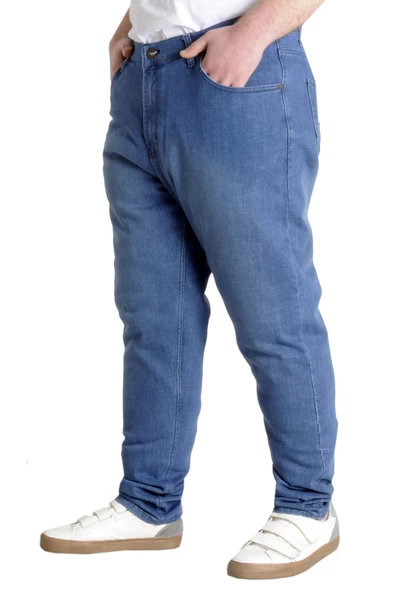 Mode XL Büyük Beden Erkek Kot Pantolon MARWEL NOCHE BLUE 22940K Mavi - 2