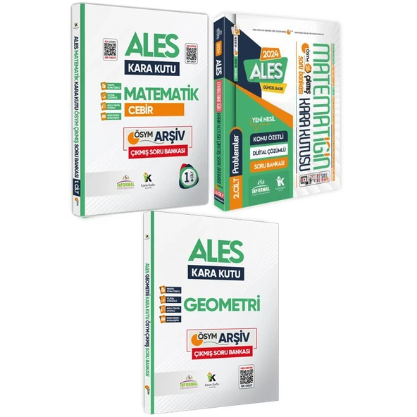 ALES Matematik 1.-2.Cilt ve Geometrinin Kara Kutusu Konu Özetli D.Çözümlü Soru Bankası Altın Set - 1