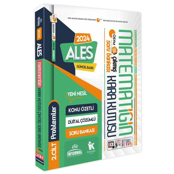ALES Matematik Kara Kutu 1.ve 2.Cilt Konu Özetli D.Çözümlü ÖSYM Soru Bankası SET PAKET - 3